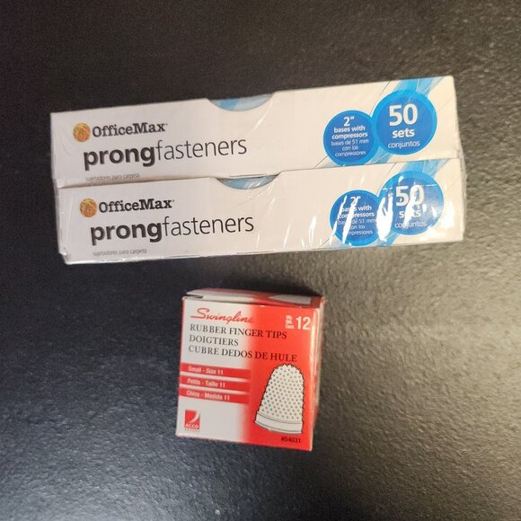 Office Supply Presentation Lot: Date Stamp Name Badge Business Rubber Fingers - Picture 6 of 8